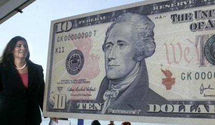 U.S. Treasury Department to put a woman on the $10 Bill in 2020